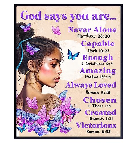 African Americans Wall Art & Decor - God Says You Are - Afro Black Art ...