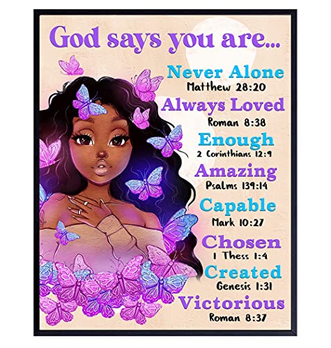 African Americans Wall Art & Decor - God Says You Are - Afro Black Art ...