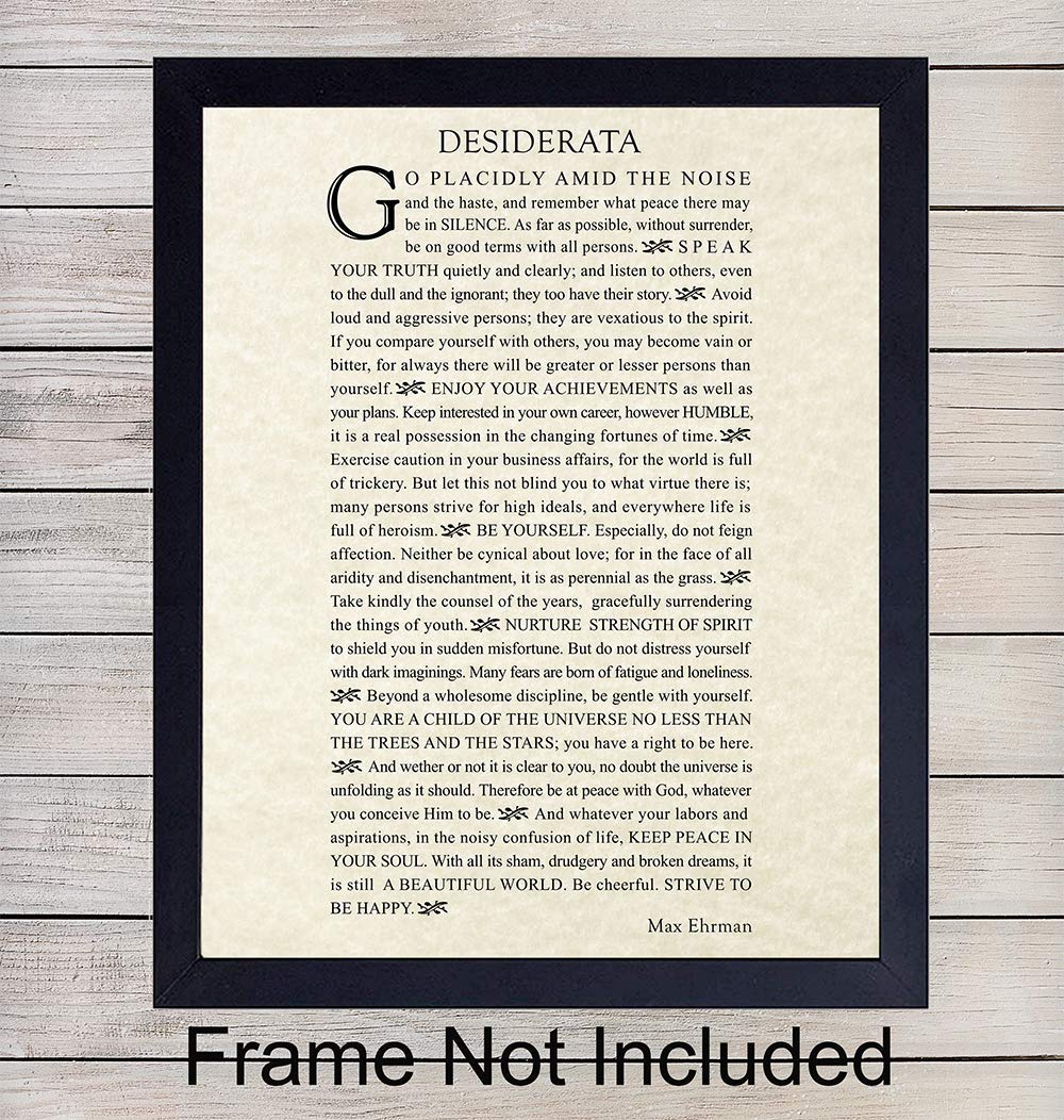 Desiderata Poem Wall Art Print - Yellowbird Art &amp; Design