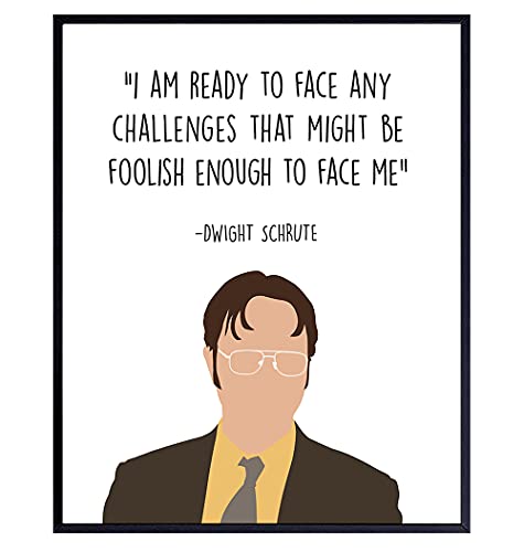 Dwight Schrute Quotes Poster 8x10 The Office Merch Office Wall Art Funny Sayings For Wall 9659