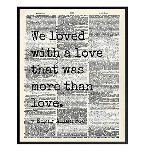 Edgar Allan Poe Quote Wall Art Decor - Gift for Wife, Girlfriend, Women ...