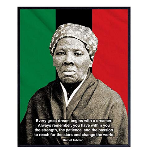 Harriet Tubman Quote, African American Flag, Black History Month Wall ...