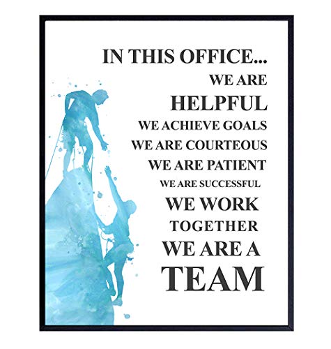 Motivational Office Decor, Inspirational Quote – 8x10 Teamwork Poster ...