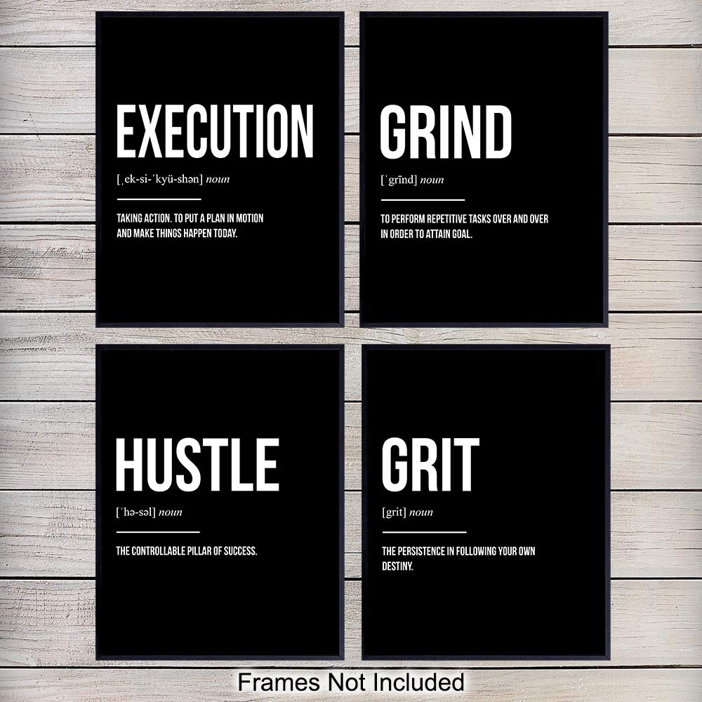 Motivational Office Decor Wall Art Print Set for Entrepreneurs - Team ...