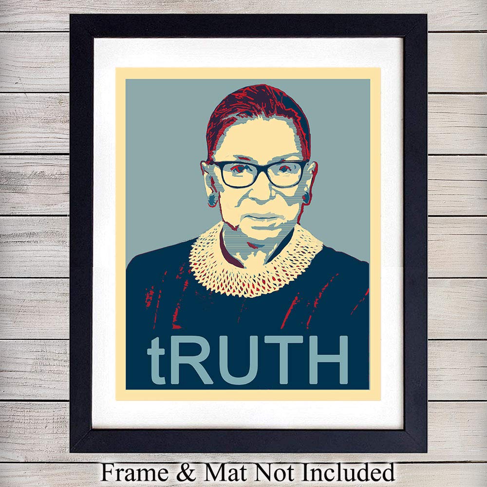 Notorious RGB Ruth Bader Ginsburg Art Print Wall Art - Yellowbird Art ...