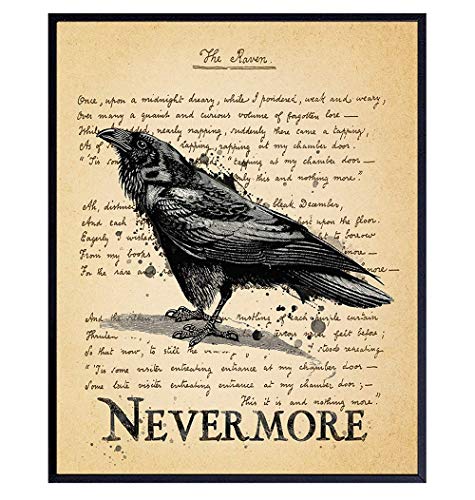 The Raven - Nevermore - Edgar Allan Poe Gifts - Goth Room Decor ...