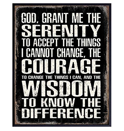 The Serenity Prayer Wall Decor - Twelve Steps and Twelve Traditions ...