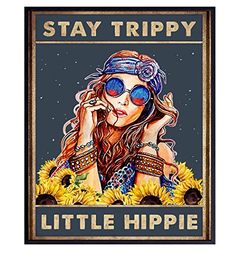 Trippy Wall Decor - Stay Trippy Little Hippie Wall Art - Boho Wall ...