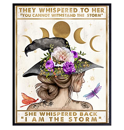 Witch Wall Art Motivational Poster 8x10 - They Whispered To Her You ...