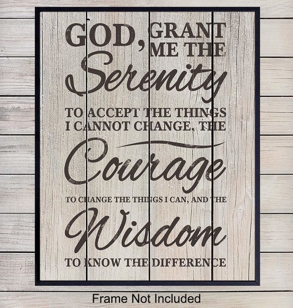 Serenity Prayer Art Print Wall Art - Yellowbird Art & Design