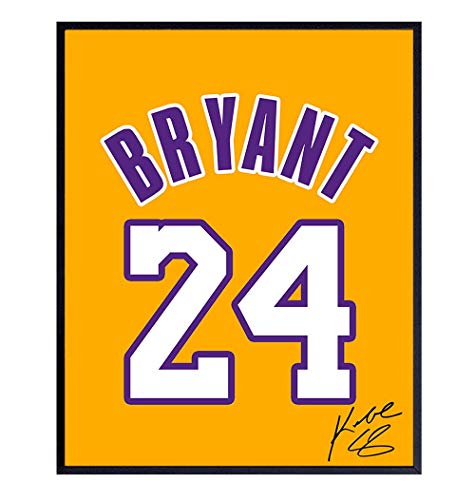 Kobe Bryant Jersey Photo, Wall Art Decor - 8x10 Poster LA Lakers #24 ...