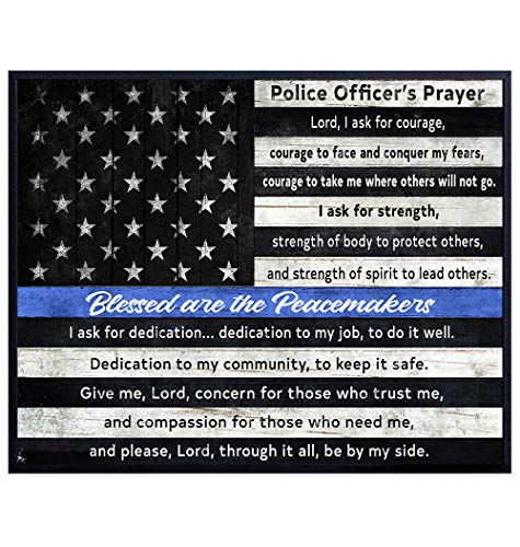 Police Officers Prayer Wall Art Print Inspirational Religious