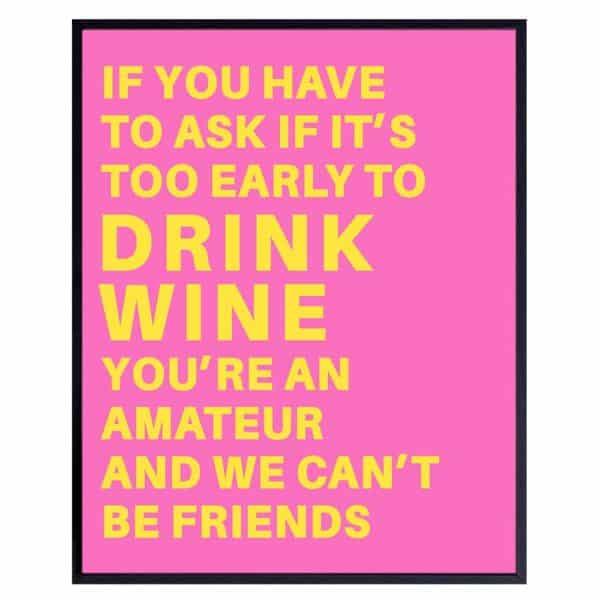 Party Decor Bar Wall Art - Funny Wall Decor for Women - Happy Hour Sign - Cocktail party Decoration - Cute Wall Art for Women - Wine Wall Art - funny Sayings - Trendy funny Quotes Wall Decor - B0DM6DRCY6