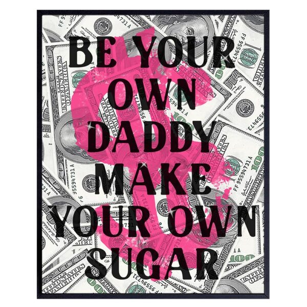 Office Decor funny Sayings for Women - Motivational Posters for Women - Money Wall Art - Womens Empowerment Graffiti Pop art - Boss lady Gifts - Office Decorations - Trendy Aesthetic Wall Decor - B0DM69TK5C