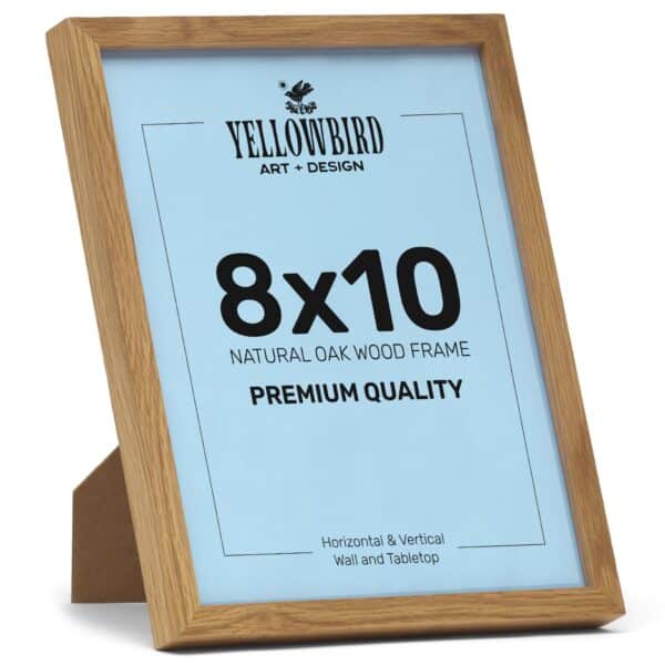 8 x 10 Photo Frame Wood - Wood 8x10 Picture Frames - White Oak Natural Wooden Picture Frames 8x10 - Art Frames for Wall - 8x10 Frame with Real Glass - Wall Frames or Tabletop - B0DFDTV44F