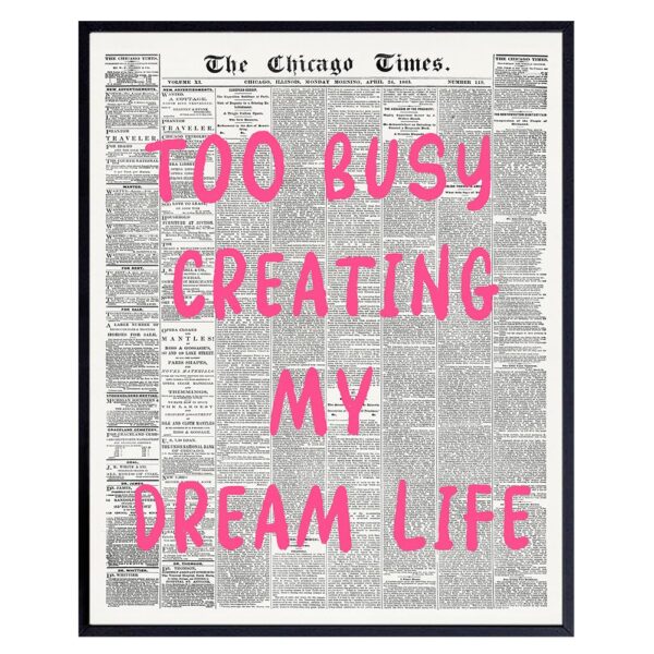 Motivational Wall Decor for Women - Office Posters 8x10 - Cute Office Gifts for Women - Inspiring quotes Wall Decor - Inspiration Wall Art & Decor - positive Wall Art - Cute Dorm Room Wall Decor - B0DMPJ6YQ4