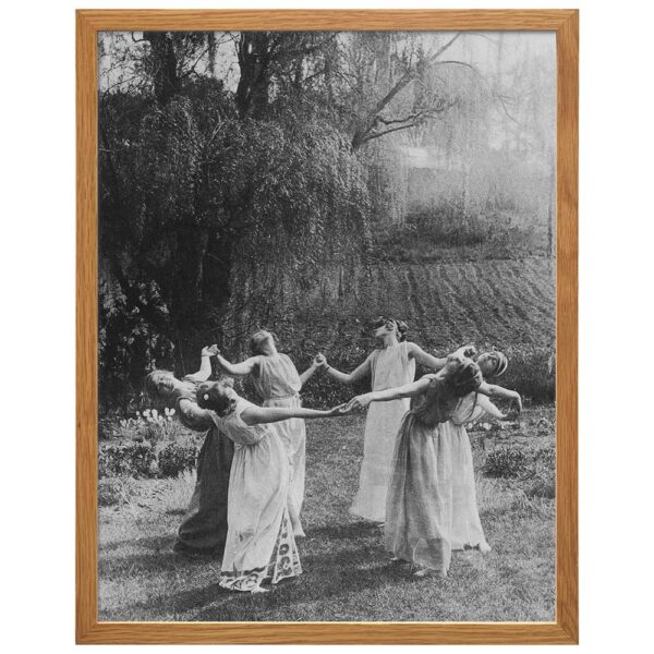 Witchy Pagan Wall Art & Decor FRAMED - LARGE 11x14 Witch Coven - Wiccan Wicca Decor - Gift for Witchcraft and Black Magic Fans - Gothic Pagan Wall Art - Goth Room Decor - Creepy Scary Vintage Picture - B0DQVFMZ1J