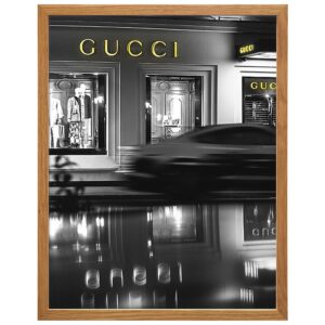 Luxury Wall Art for Women 11x14 FRAMED - Fashion Wall Art for Girls - Designer Artwork - Glam Decoration for Women - Luxury Living Room Decor - Designer Living room Decor - Fashionista Glam Print - B0DZD3XJDZ