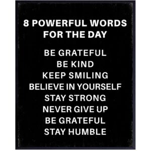 positive Quotes Wall Picture - Office Decorations - Home Office Inspiring Quotes Wall Decor - Motivational poster 8x10 Black Typography Artwork, Inspirational Saying - Mindset Decor for Men Women - B0DXVMFHFH