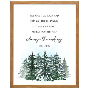 CS Lewis Inspirational quote Wall Art 11x14 FRAMED - Inspirational Wall Decor - Office, Bedroom, Living room Home Decor - Motivational Art - Encouraging positive Quotes - inspiring Motivational poster - B0DZ2QHJSC