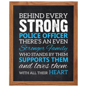 Police Officer Wall Decor Picture for Home, Apartment, Station, Office, Bedroom, Living or Family Room FRAMED - Gift for Law Enforcement, First Responder, Policewoman, Policeman, Cop - 8x10 Poster - B0DZ72G25F