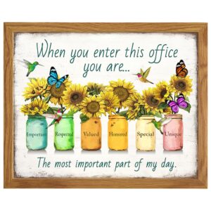 Inspirational Office Wall Art & Decor FRAMED - Motivational Posters - Positive Quotes Wall Decor - Home Office Decoration - Teamwork Art - Inspirational Gifts - Entrepreneur Gifts - 8x10 Picture Sign - B0DZ32XM2T