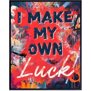 Inspiring Graffiti Wall Art for Office - Street Urban art Motivational Signs - Home Office Inspirational Quotes - Banksy Typography Wall Artwork for Boss Men - Mindset Entrepreneur positive Sayings - B0DXVKF3PL