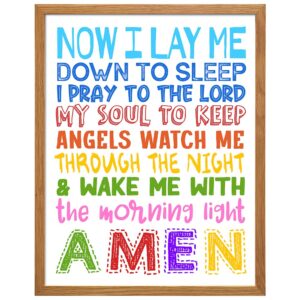 Jesus Christ Bible Verse Wall Art 11x14 FRAMED - Christian Gifts for Kids - Nursery Decor - Toddler Room Decoration - Christian Wall Decor - God Print - Scripture Art - Psalm 91 Artwork - Faith Prayer - B0DZD55273